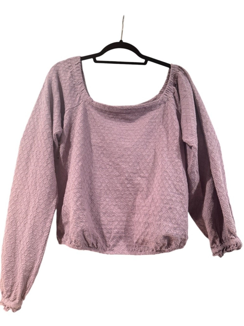 Free people Lavender Off Shoulder Textured Blouse One Shoulder Top S - Picture 2 of 4